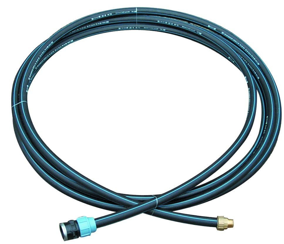25m Roll of HDPE Black and Green Rainwater Pipe (25mm)
