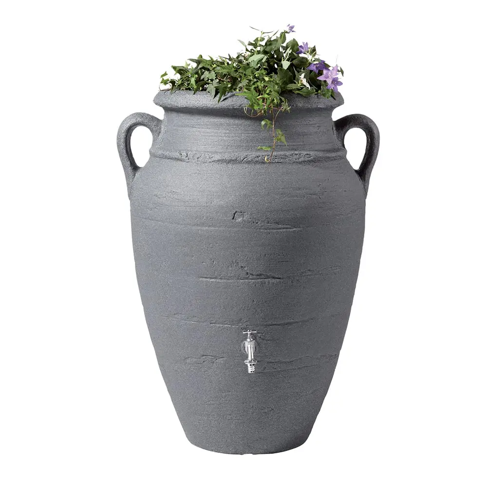 Antique Amphora Water Butt 250 Litres Dark Granite