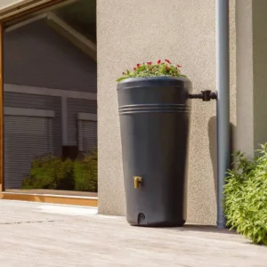 Image 6: Azura 2in1 Rainwater Tank 230 Litres, Graphite Grey (tap included)