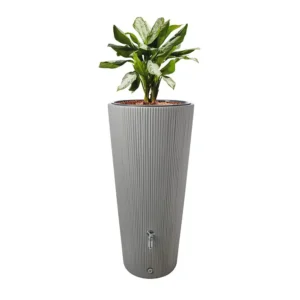 Image 7: Linus 2in1 Water Butt 220 Litres Zink Grey